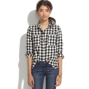 Madewell Buffalo Check Top, XS